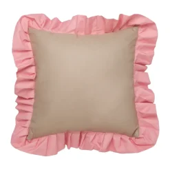 Cojín con volantes Garden Glory Outdoor 45x45 cm, Beige-pink