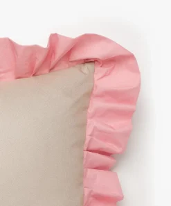 Cojín con volantes Garden Glory Outdoor 45x45 cm, Beige-pink