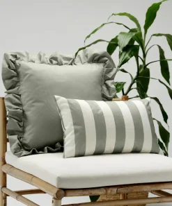 Cojín con volantes Garden Glory Outdoor 45x45 cm, Green