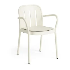 Cojín de asiento Deville, Blanco crema, 42x39,8 cm