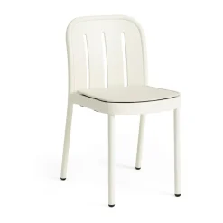 Cojín de asiento Deville, Blanco crema, 42x39,8 cm