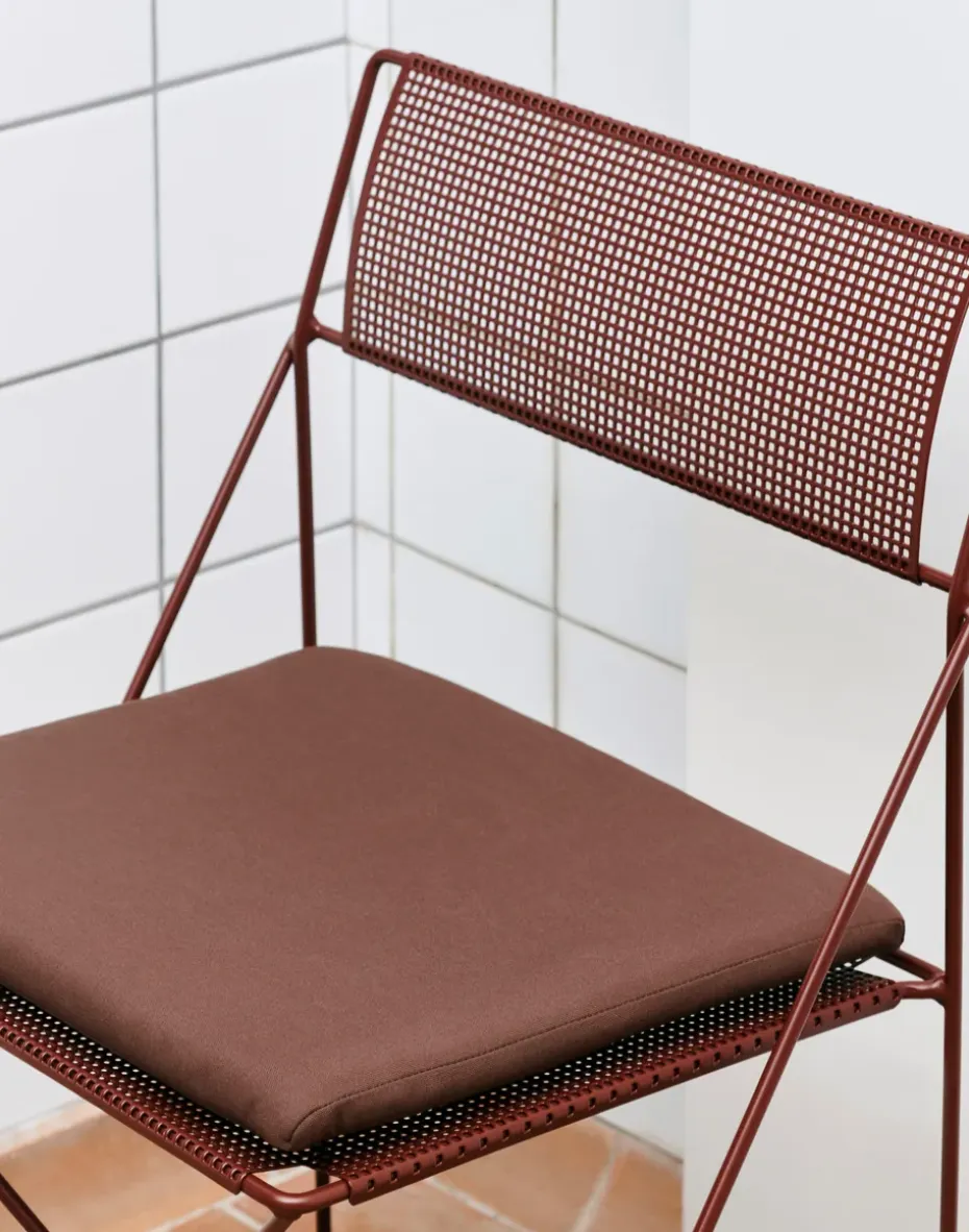 Cojín de asiento X-Line Outdoor para silla, Rojo hierro