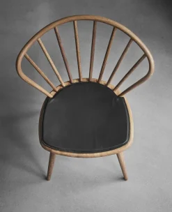 Cojín de cuero para silla Lilla Åland/Miss Holly, Negro