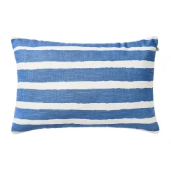 Cojín de exterior Block Stripe 40x60 cm, Riviera blue-off white