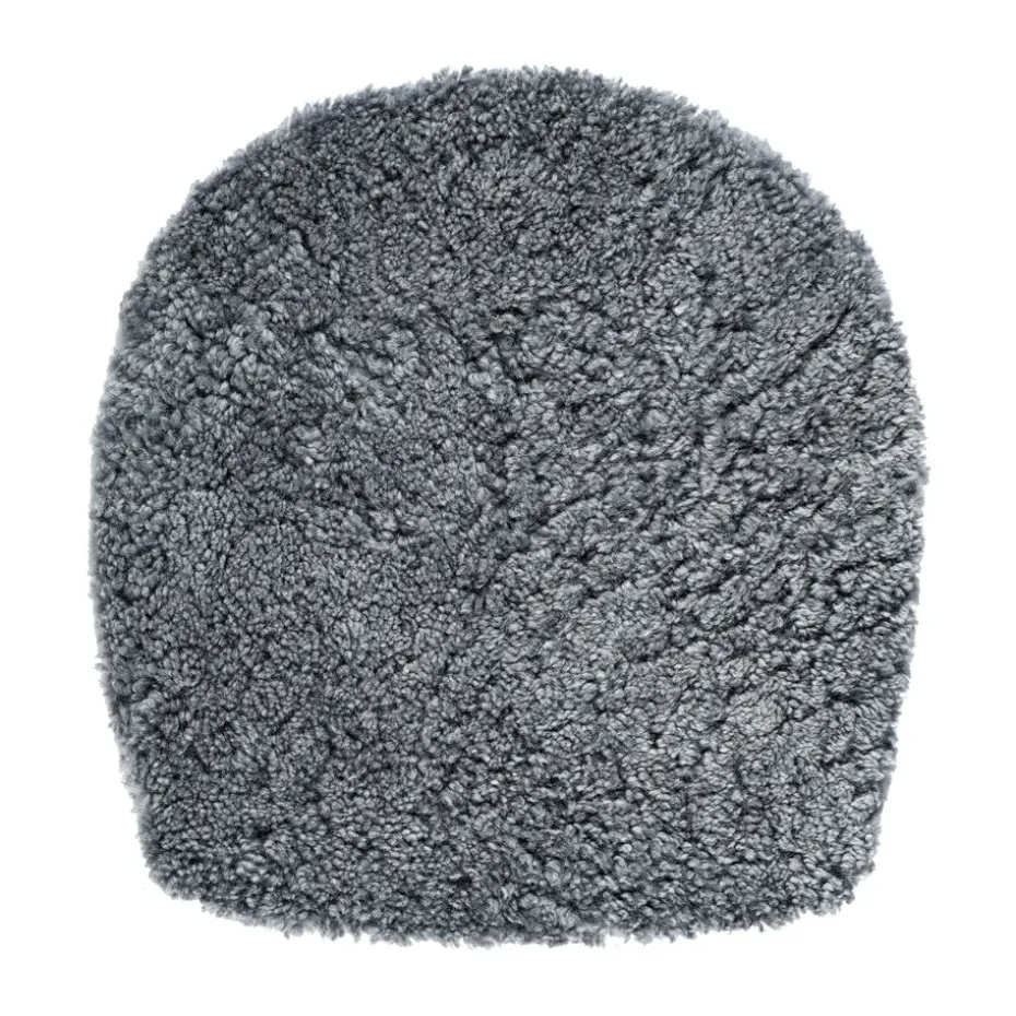 Cojín de taburete bar Y5 piel de oveja, Grafito