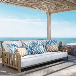 Cojín Ikat Sema, Grey/offwhite, 40 cm