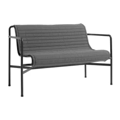 Cojín Palissade Quilted, Anthracite, para Dining banco