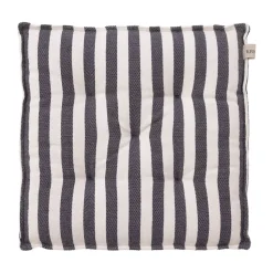 Cojín para asiento Ernst 45x45 cm, Blanco natural-gris oscuro