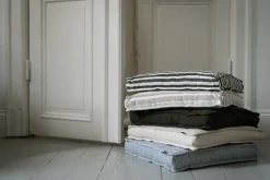 Cojín para asiento Ernst 45x45 cm, Azul y blanco