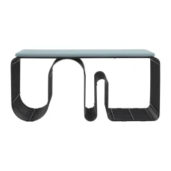 Cojín para banco Curva 32x95,5 cm, Dusty Blue