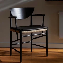 Cojín para silla Drawn HM4, Cuero negro