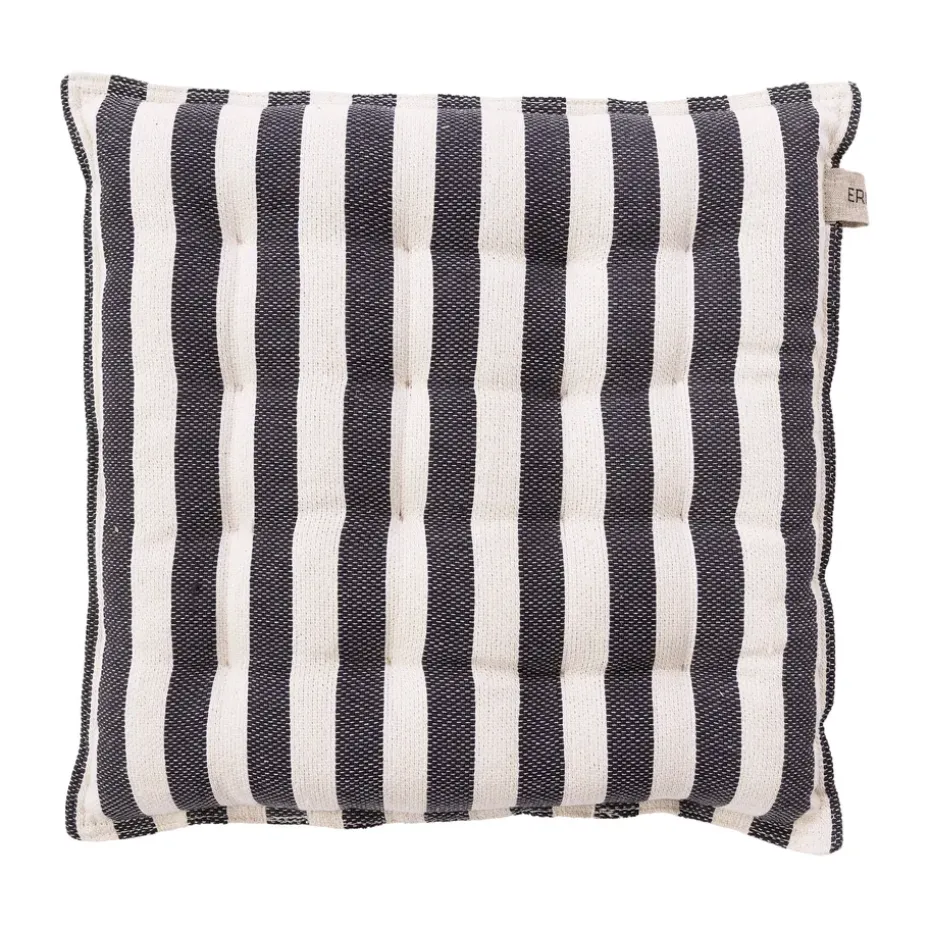 Cojín para silla Ernst 40x40 cm, Blanco natural-gris oscuro