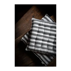 Cojín para silla Ernst 40x40 cm, Blanco natural-gris oscuro