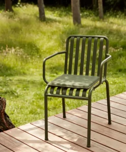 Cojín para silla y silla con reposabrazos Palissade, Olive