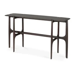 Consola PI, Teca oscuro, 140x42 cm