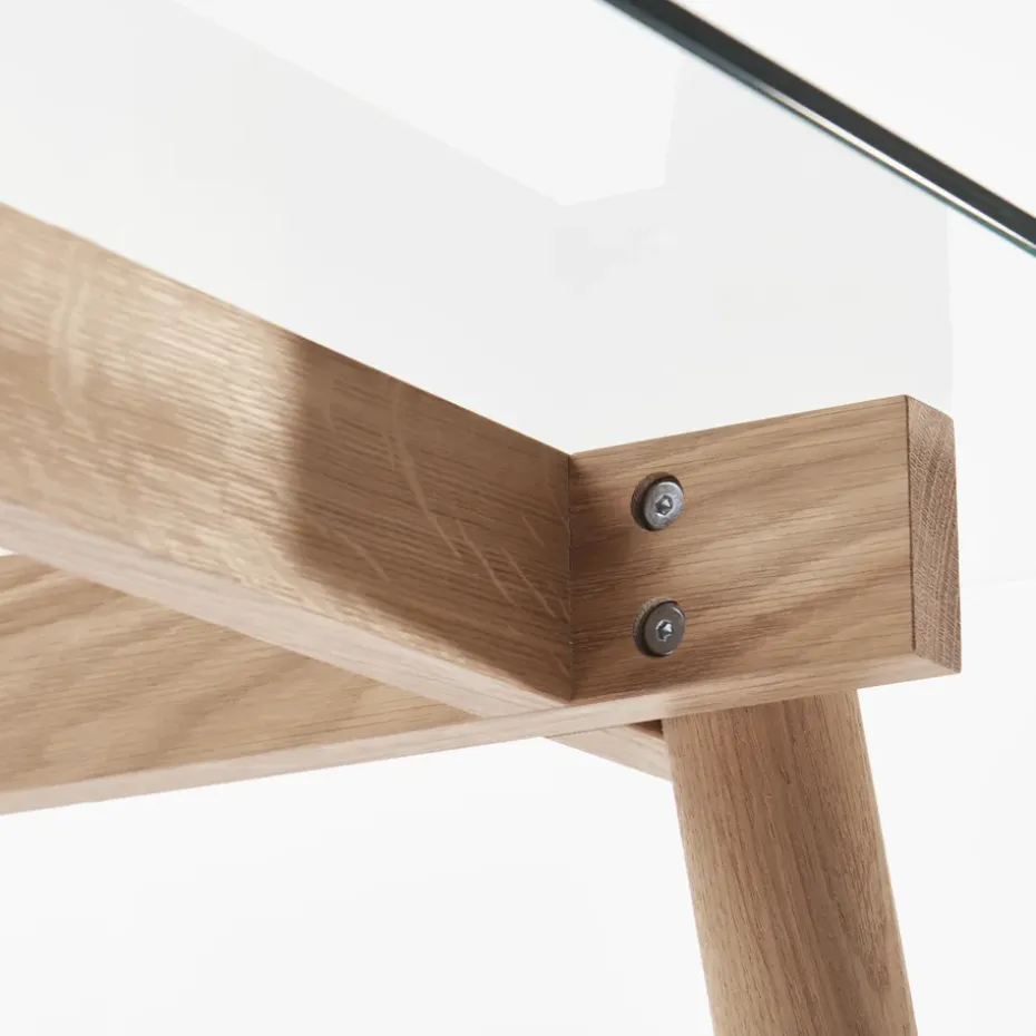 Corners Mesa, Roble teñido de negro, vidrio