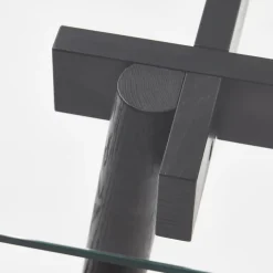 Corners Mesa, Roble teñido de negro, vidrio