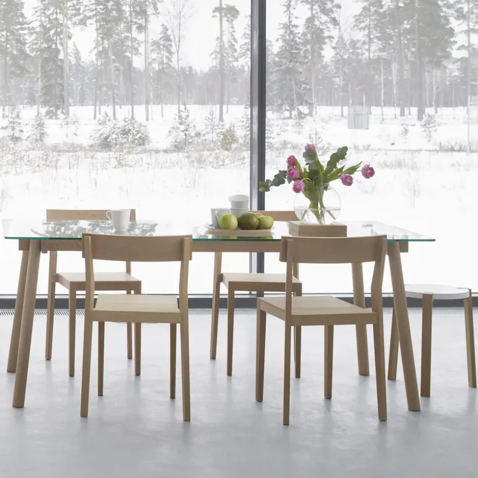 Corners Mesa, Roble teñido de negro, vidrio