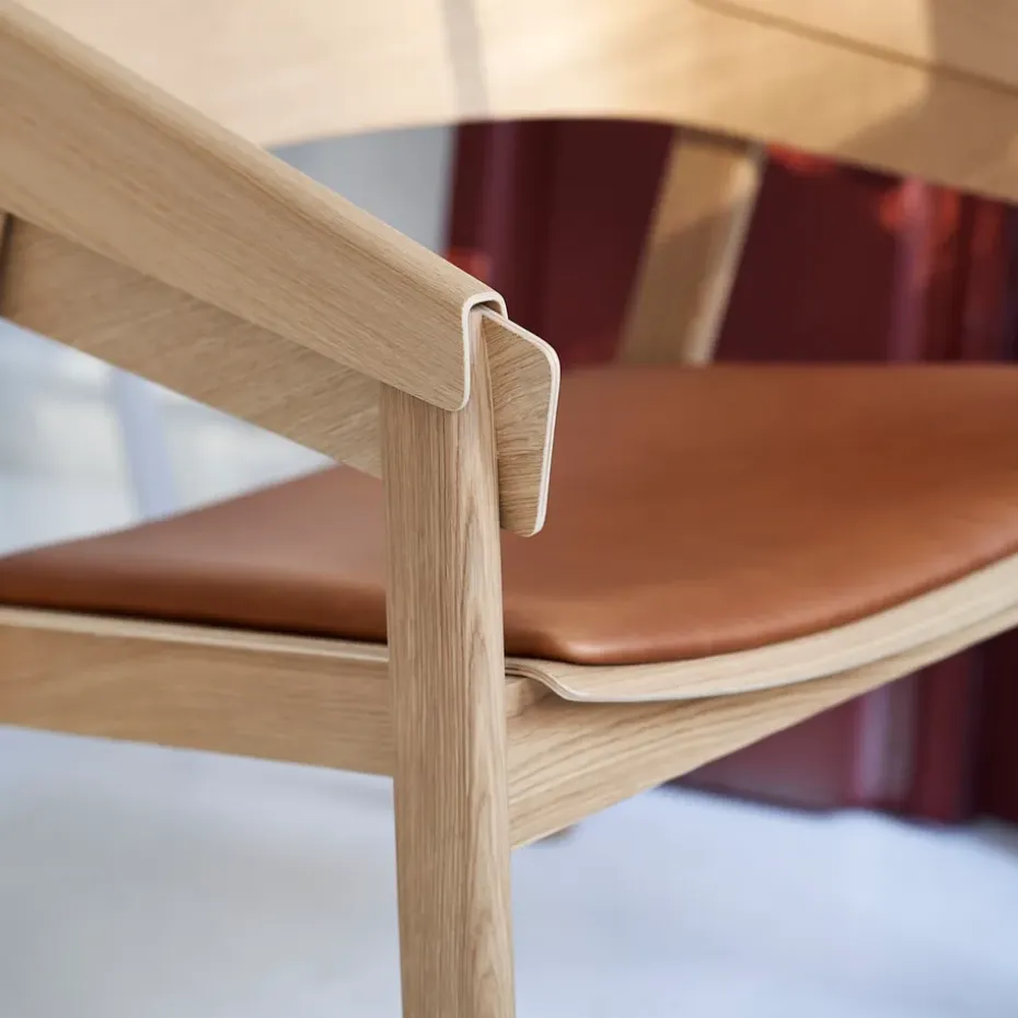 Cover Sillón cuero, coñac-roble