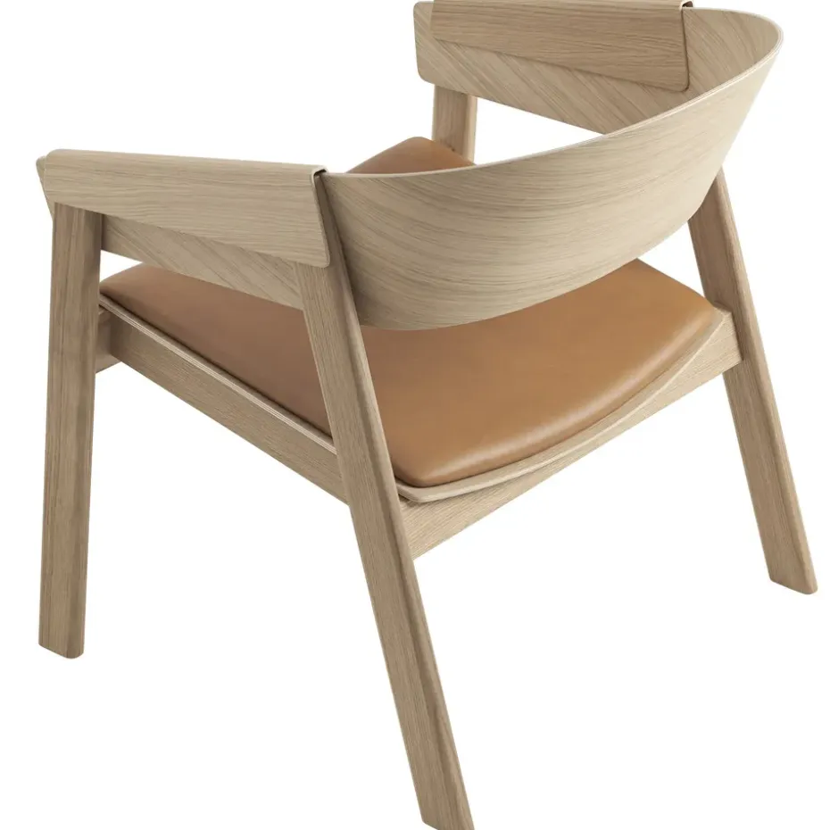 Cover Sillón cuero, coñac-roble