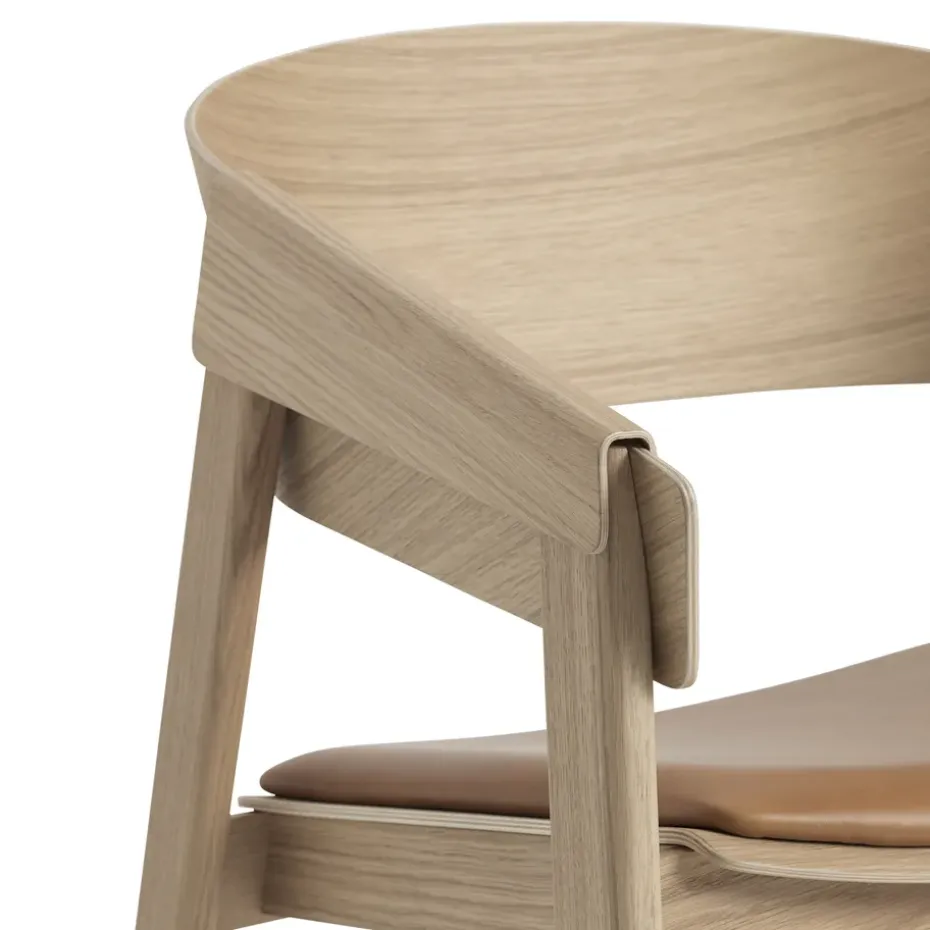 Cover Sillón cuero, coñac-roble