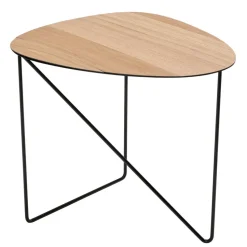 Curve Mesa auxiliar L, roble