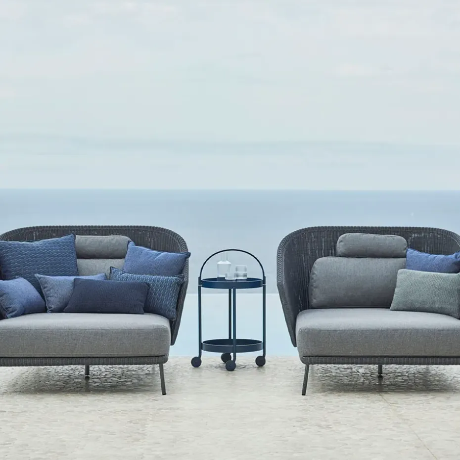 Diván Mega, Graphic, derecho, incl. cojines grises