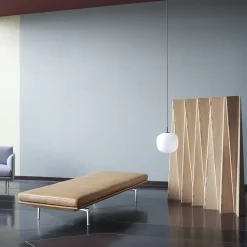 Diván Outline, Refine leather cognac-Black