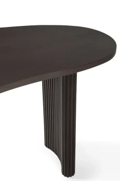 Escritorio Boomerang, Caoba teñida en marrón oscuro, 160x83x76 cm