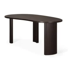 Escritorio Boomerang, Dark brown mahogny, 200×100×76 cm