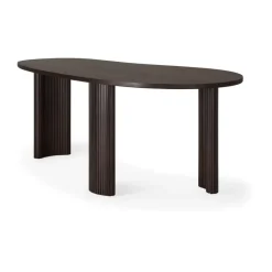 Escritorio Boomerang, Dark brown mahogny, 200×100×76 cm