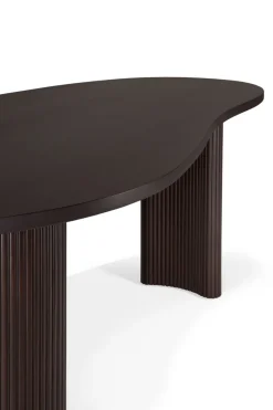 Escritorio Boomerang, Dark brown mahogny, 200×100×76 cm