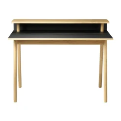 Escritorio C68 Nørrebro, Nero-oak nature lacquered