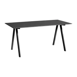 Escritorio CPH10 2.0, 80x160 cm, Black laminate-roble chapado