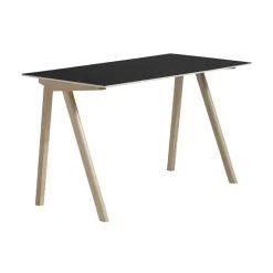 Escritorio CPH90 2.0, 65x130 cm, Black linoleum-roble lacado