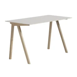 Escritorio CPH90 2.0, 65x130 cm, Off white linoleum-roble lacado
