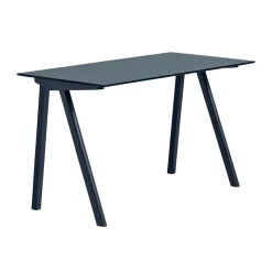 Escritorio CPH90 2.0, 65x130 cm, Smokey blue linoleum-Deep blue
