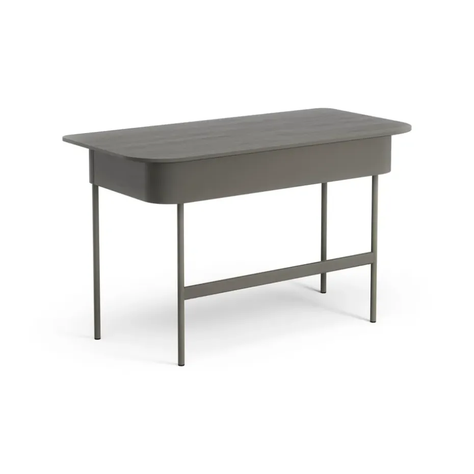 Escritorio Luna con cajón, Roble gris tormenta