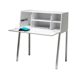 Escritorio Mormor, Lacado blanco, lacado blanco