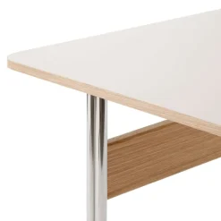 Escritorio Pavilion AV16, Mushroom linoleum, roble lacado, patas de cromo