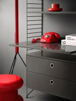 Escritorio String, Gris oscuro, 78x58 cm