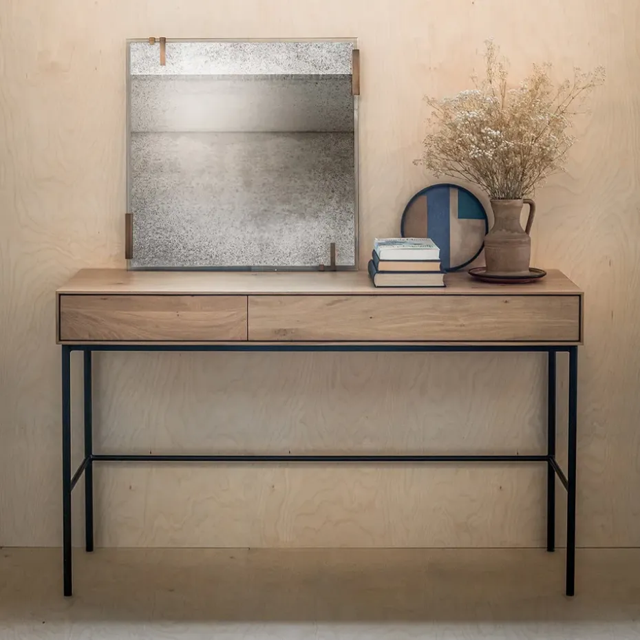 Escritorio Whitebird 77x127 cm, Roble 2 puertas