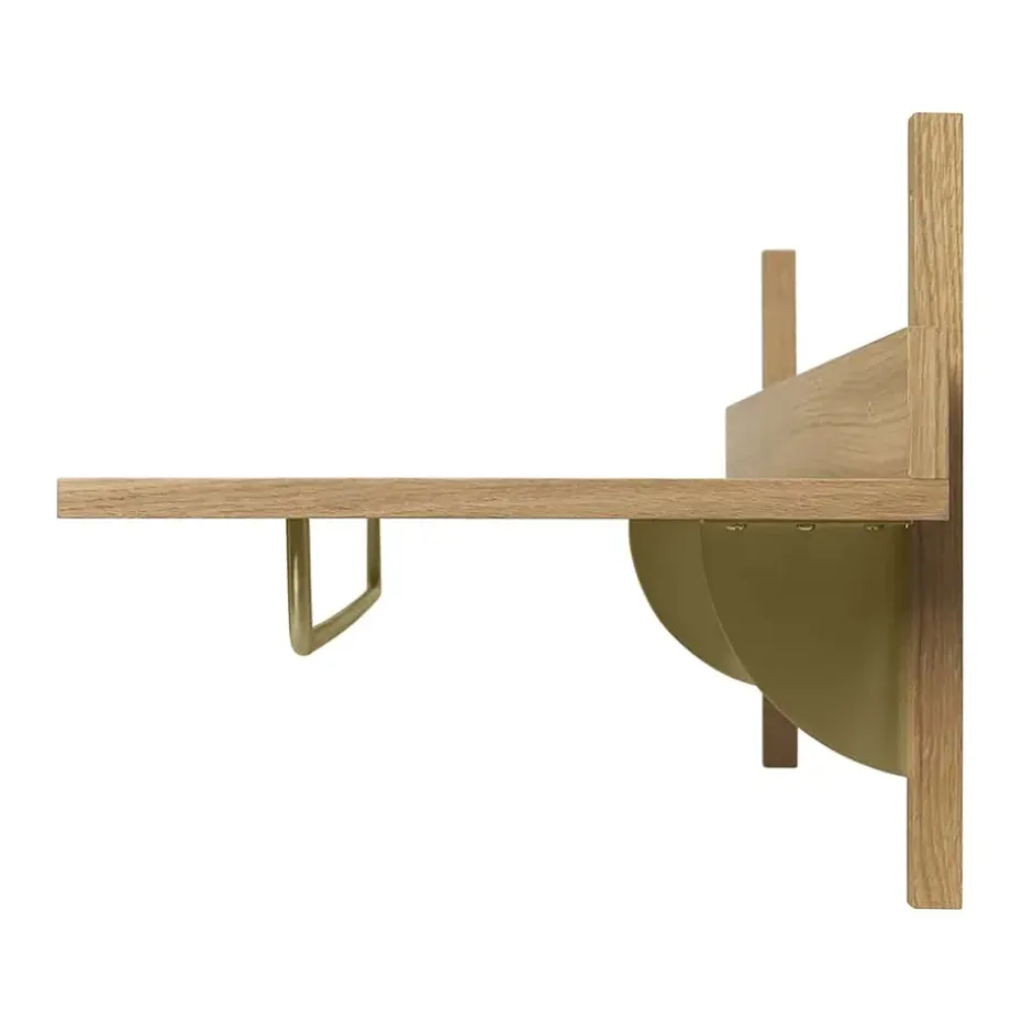 Estante con barra Sector 37 x 87 cm, Oak-brass