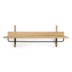 Estante con barra Sector 37 x 87 cm, Oak-black brass