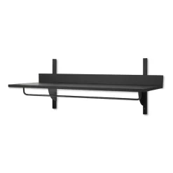 Estante con barra Sector 37 x 87 cm, Black ash-black brass