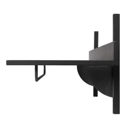 Estante con barra Sector 37 x 87 cm, Black ash-black brass