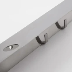 Estante con colgador de botellas y gancho Meraki, Acero pulido