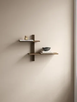 Estante de pared Phase, Roble ahumado aceitado, 68x18x55 cm