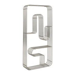 Estante de pared rectangular Curva, Plata