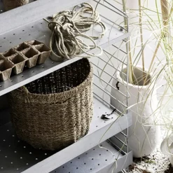 Estante galvanizado String Outdoor, Galvanizado-58x30 cm-borde alto